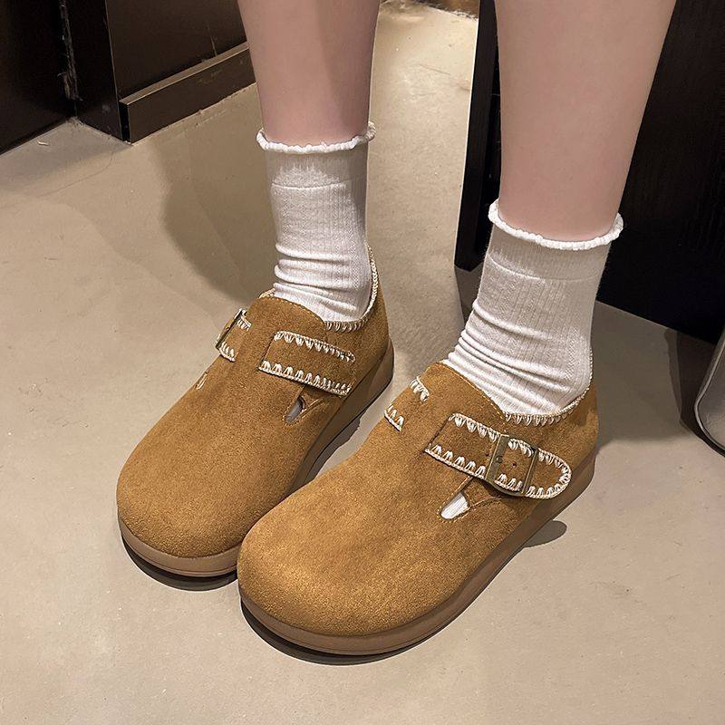软底加绒豆豆鞋平底单鞋复古英伦风一脚蹬毛毛鞋冬外穿女棉鞋,淘宝优惠券,粉丝福利购,淘宝优惠卷