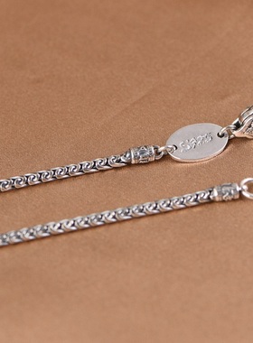 925纯银平安纹男时尚百搭项链