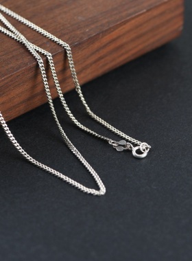 s925纯银项链男女款 时尚百搭坦克链长项链毛衣链配链吊坠链子