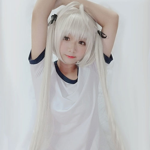 春日野穹cos假发《缘之空》穹妹动漫假毛 奶灰金假发现货包邮 - 图1