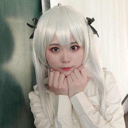 春日野穹cos假发《缘之空》穹妹动漫假毛 奶灰金假发现货包邮 - 图2