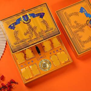 大重九空礼盒手绘包装金属佐罗烟灰缸檀桃木龙纹过滤嘴送礼中国风