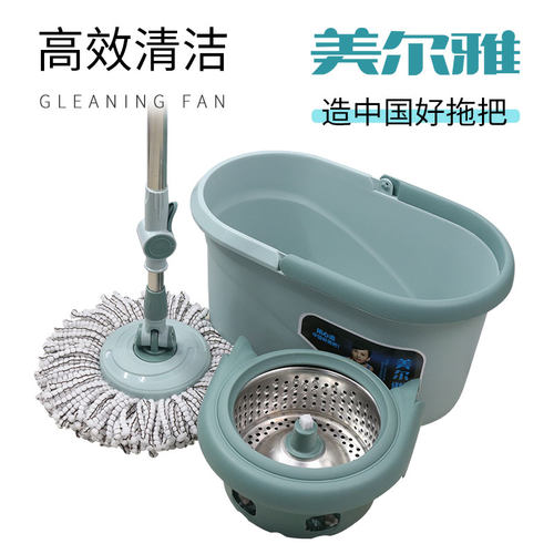美尔雅好神拖把加厚旋转桶脱水甩干湿家用免手洗旋转拖把加粗墩布 - 图0