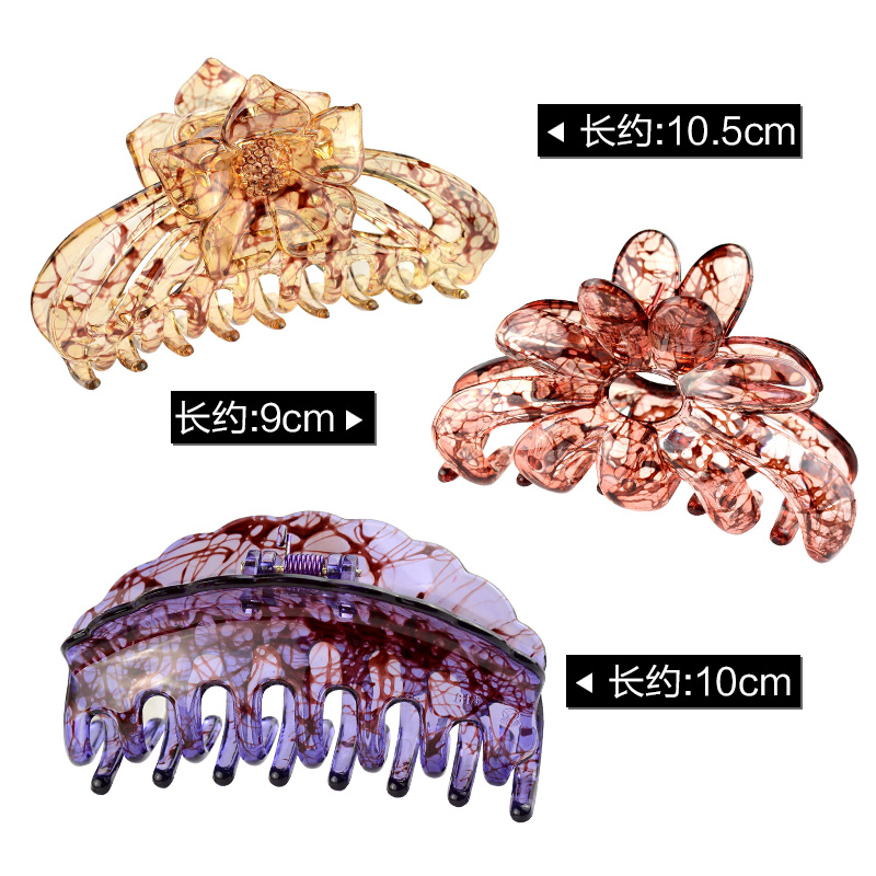 洗澡抓夹发夹女童夹子韩国大号简约发卡头饰盘头抓夹儿童发饰 - 图2