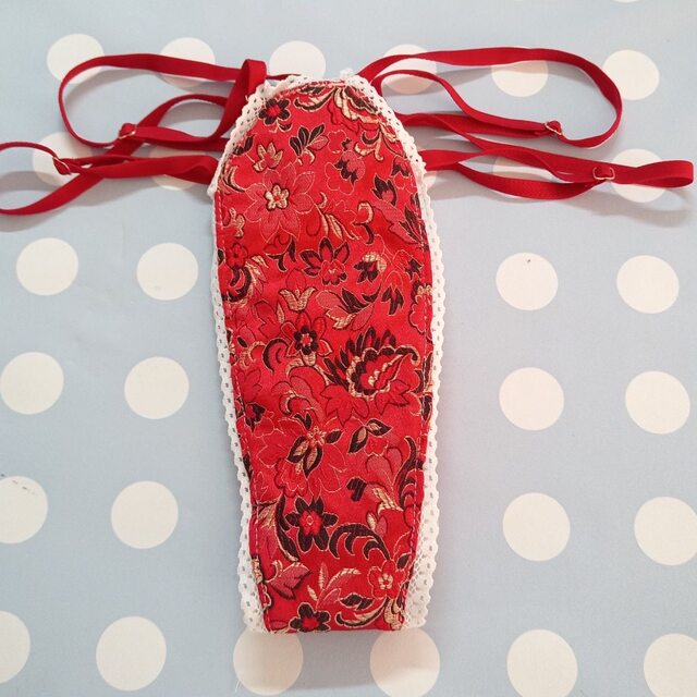 Thong Unisex Slot Double Waistband Lace Trim