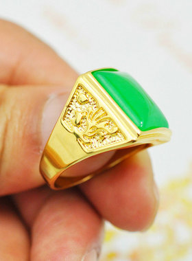 男生越南沙金名族风百搭死口戒指