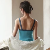 Демисезонная удерживающая тепло бархатная шерстяная эластичная майка топ, облегающий крой, по фигуре