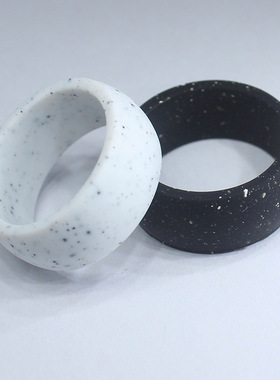 亚马逊硅胶戒指欧美流行8.7mm大理石纹指环wedding rings戒小红书