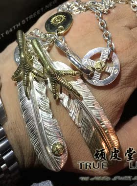 925纯银印第安鹰爪项链男女同款