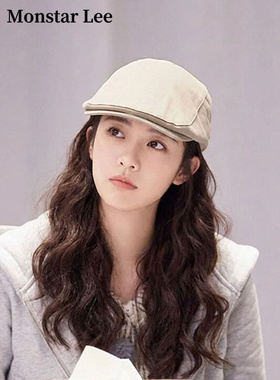 Monstar Lee赵昭仪同款英伦风画家帽时尚报童帽男女前进帽鸭舌帽