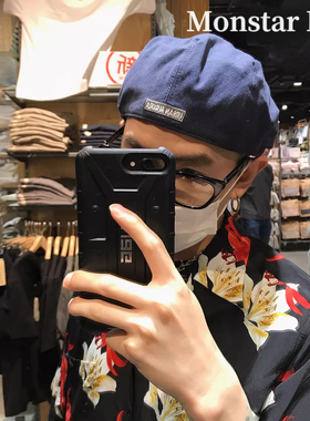 黑色贝雷帽潮牌酷春秋