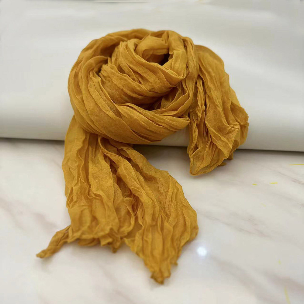 日系棉麻围巾百搭褶皱纯色丝巾女秋冬保暖文艺薄款披肩韩版围脖,淘宝优惠券,粉丝福利购,淘宝优惠卷