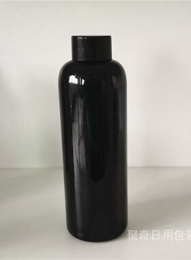 普通盖旋盖黑色圆肩塑料乳液瓶