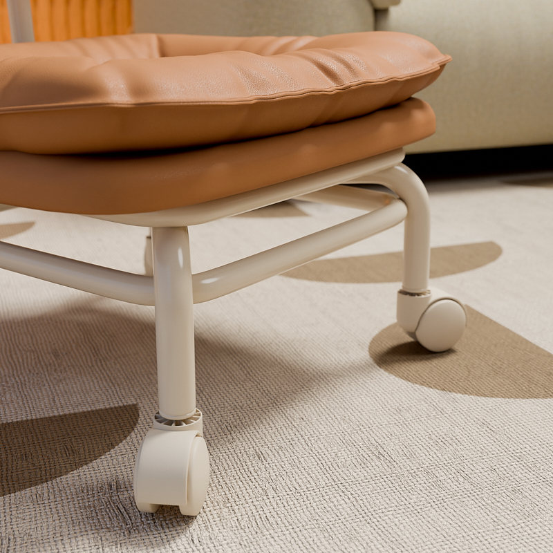 舒服久坐靠背矮凳沙发椅家用万向轮凳子软坐垫滑轮移动轻奢小椅子,淘宝优惠券,粉丝福利购,淘宝优惠卷