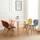 Nordic imitation marble coffee table golden small round table