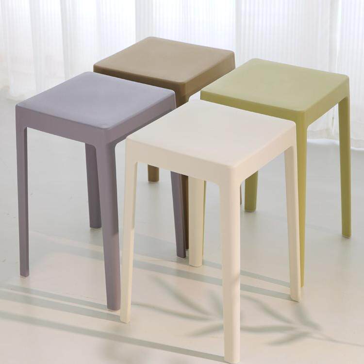 塑料凳子加厚成人家用客厅椅子简约现代餐桌高板凳经济型北欧方凳