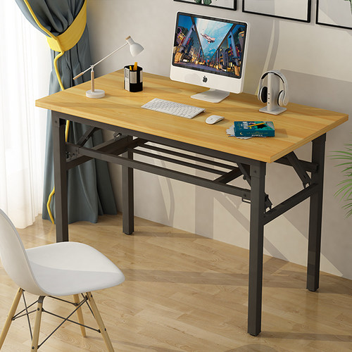 折叠桌长条桌子家用会议桌便携餐桌办公培训桌学生宿舍课桌电脑桌-图0