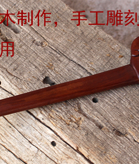雷击枣木发簪凤凰手工雕刻