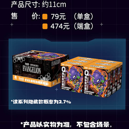 圣斯基X新世纪福音战士 EVA初号机 超可动 拼装盲盒 模型潮流玩具 - 图2