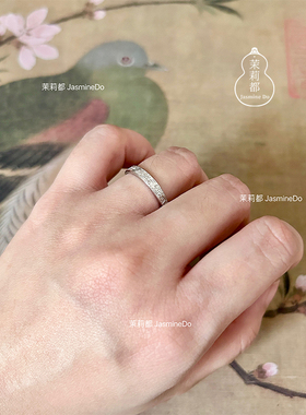 茉莉都 唐草纹 新中式传统纹样通体s925银国风活口戒指 可调节