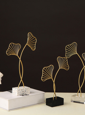 北欧银杏艺术风电视柜现代摆件