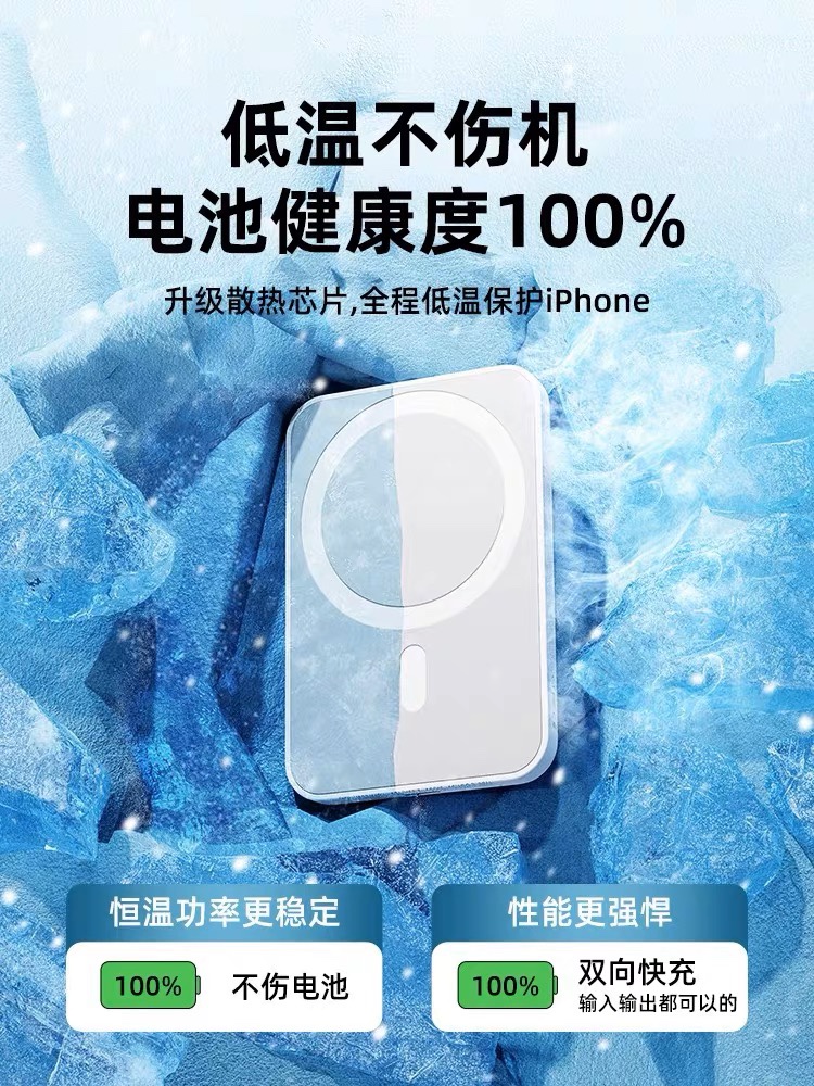 Remax睿量磁吸无线充充电宝Magsafe20W快充适用苹果13/14移动电源 - 图3