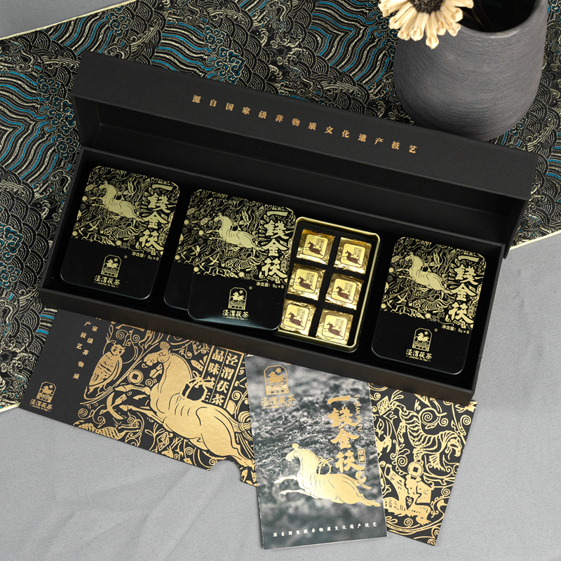 泾渭茯茶 黑茶茯砖陕西正宗金花伏茶茶砖泾阳茯砖茶 一钱金茯礼盒,淘宝优惠券,粉丝福利购,淘宝优惠卷