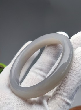 精品青海和田玉烟紫手镯玉镯紫罗兰清新淡雅之美圈口齐全天然玉石