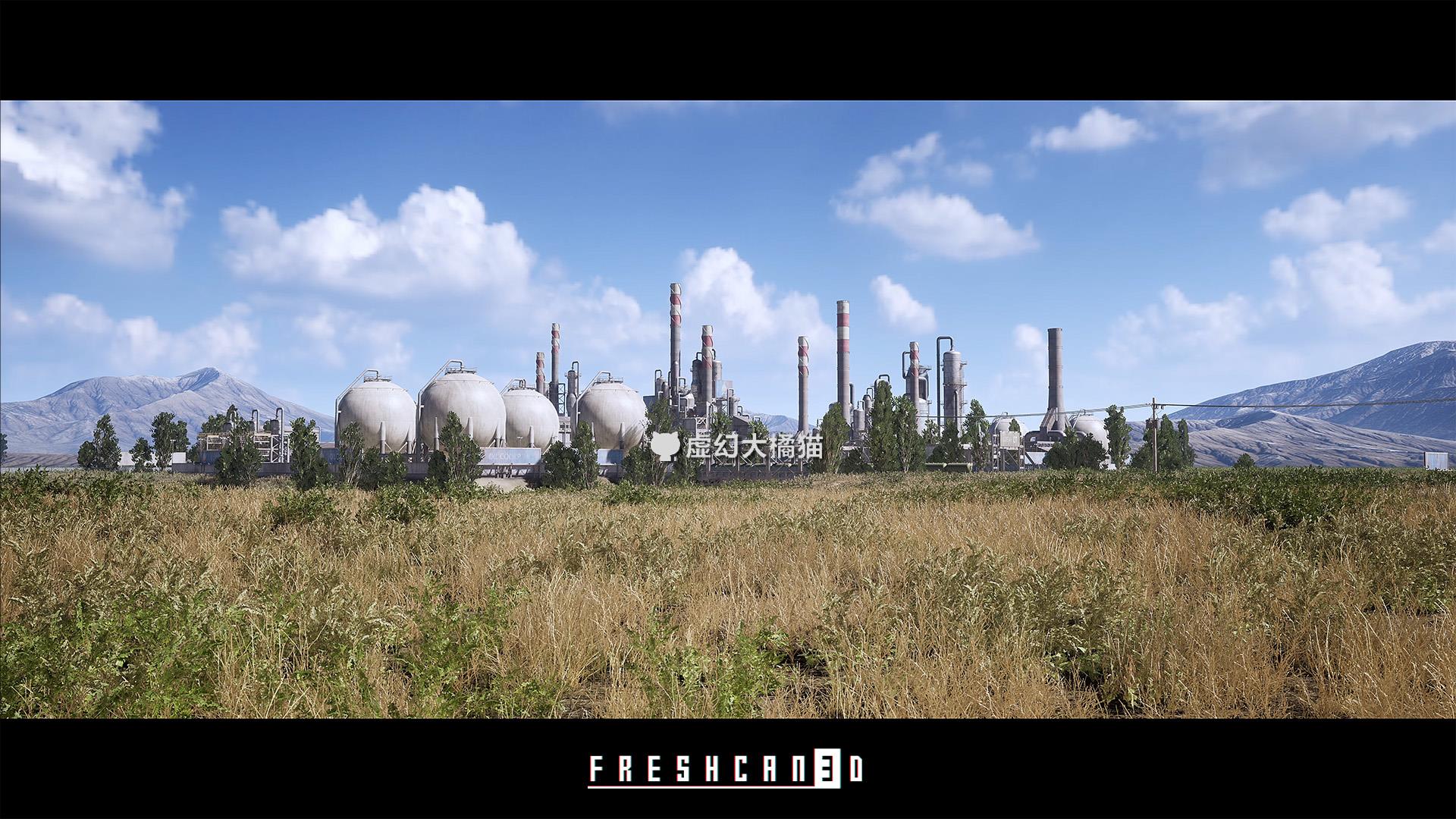 UE5UE4 Chemical Plant Refinery Environment 化工炼油厂场景FPS - 图0