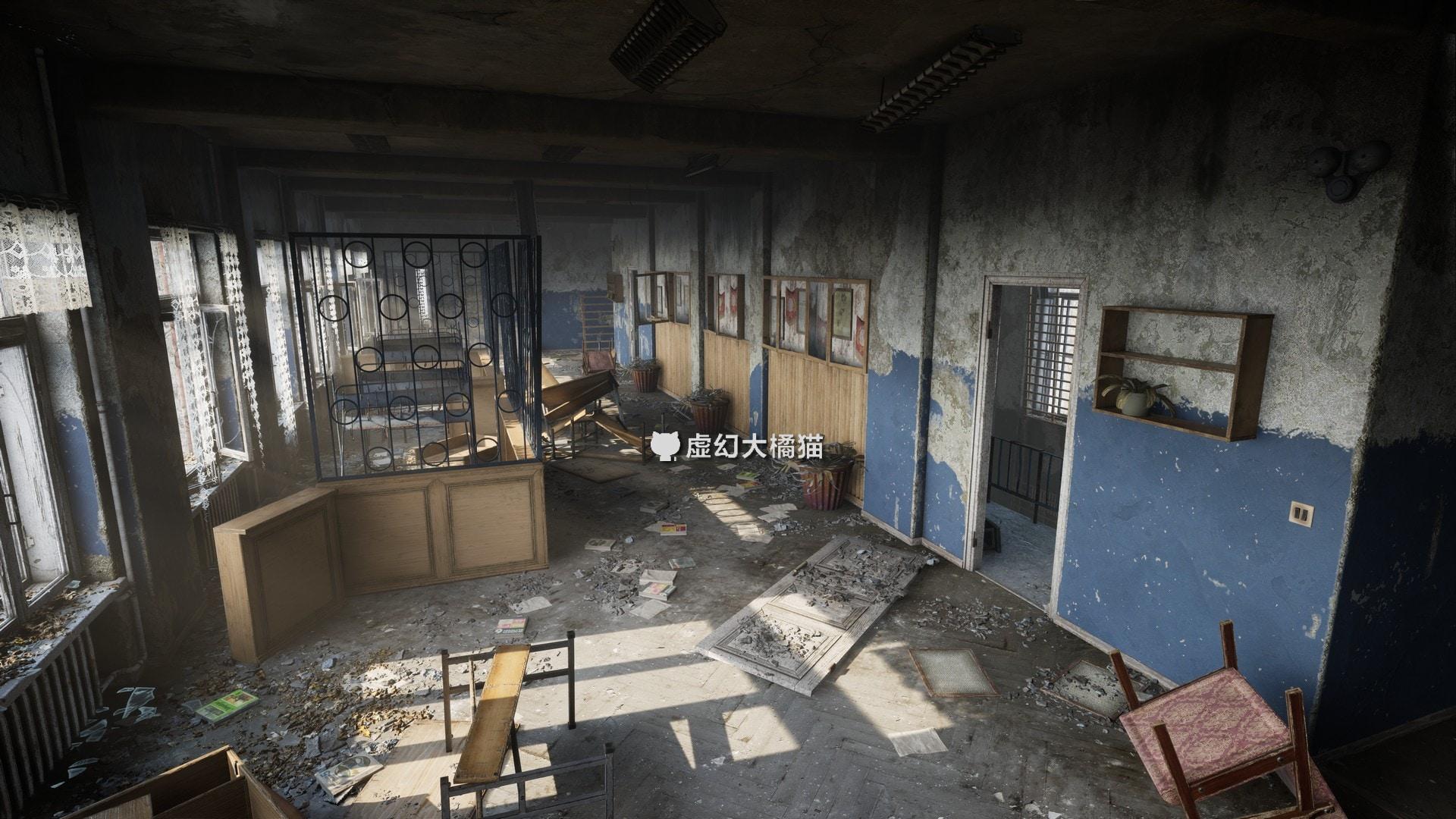 UE4虚幻5 Abandoned school废弃学校教室场景世界末日天启丧尸-图2