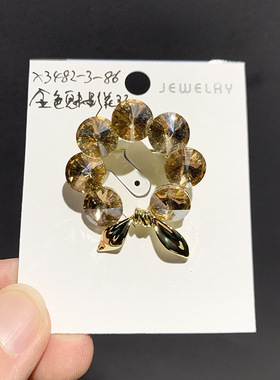 西凉妃子韩版时尚水晶结胸针高