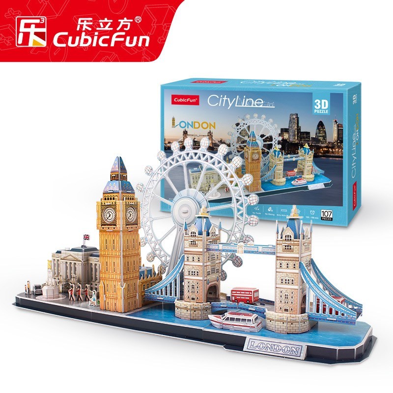 3D Puzzle Game DIY Toy Paper Miniature Model City London Pa - 图1