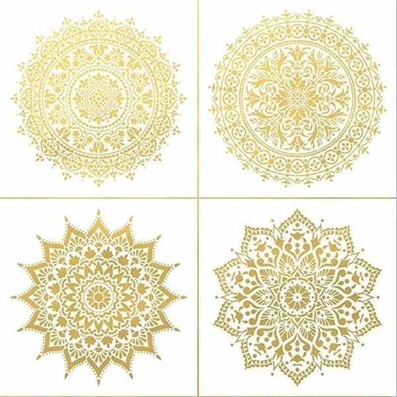 A3 A2 Size DIY Craft Mandala Stencils for Painting on Wood,F-图2