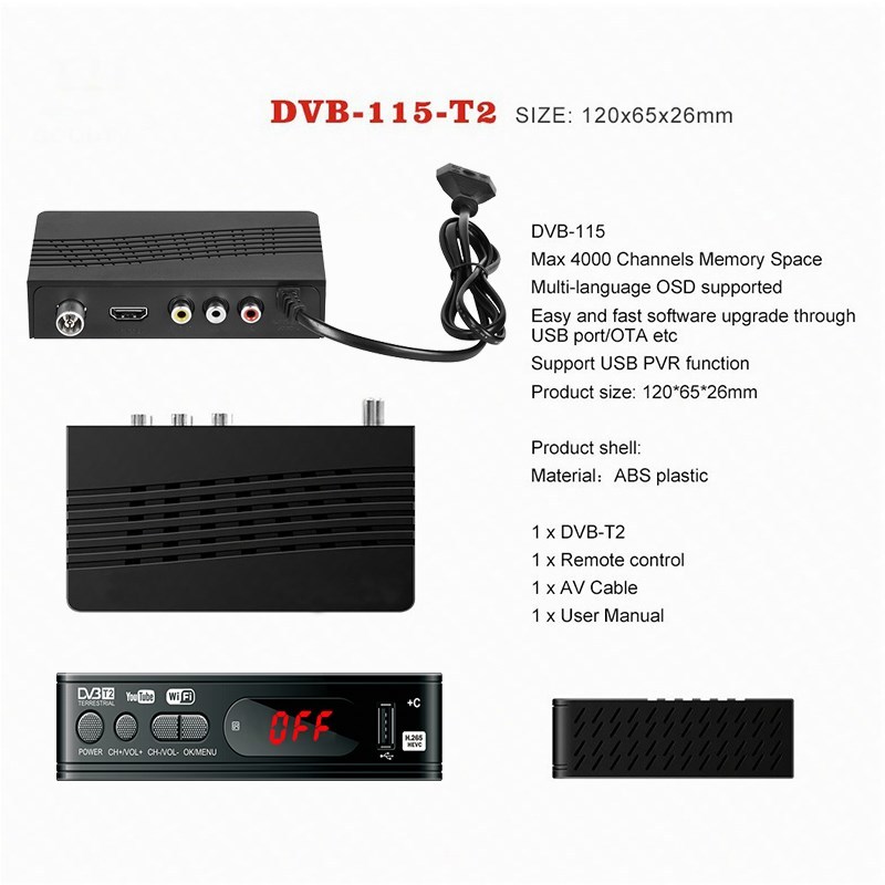 HD 1080p Tv Tuner Dvb T2 Vga TV Box Dvb t2 For Monitor Adap-图3