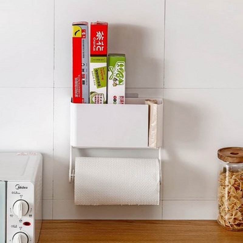 Kitchen towel rack from punched hanging paper magnet side - 图1