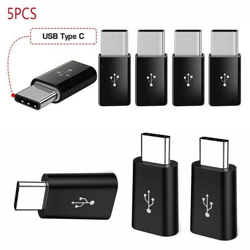 5PCS Micro USB Type C Female To Male Adapter Converter Micr - 图3