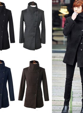 Korean style men's trendy men's woolen coat trench t