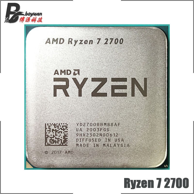 AMD Ryzen 7 2700 R7 2700 CPU + ASROCK B450M STEEL LEGEND Mo - 图0