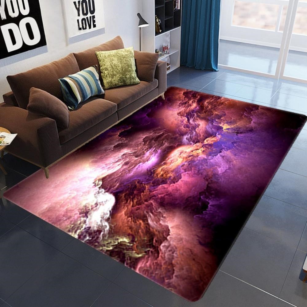 3D Galaxy Space Stars Carpet For Living Room Coffee Table S - 图0