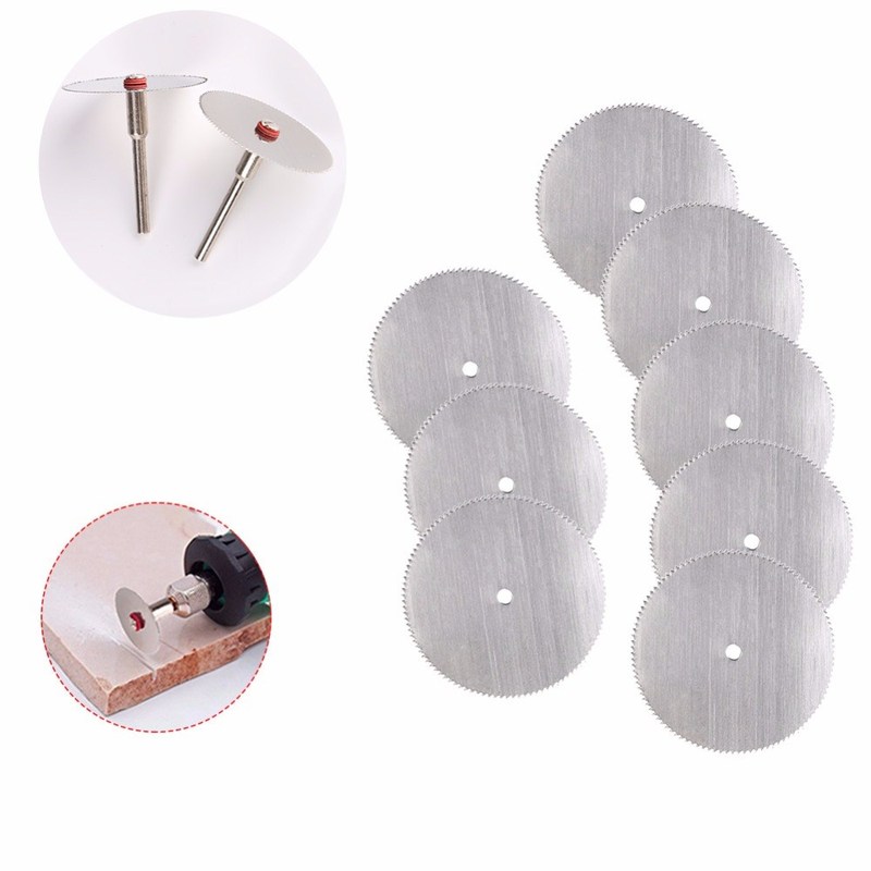 10PCS Wood Saw Blade Disc + 2 x Rod Dremel Rotary Cutting To - 图2