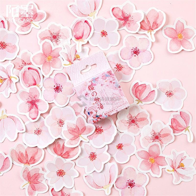 1pcs kawaii memo pad stationery cute sakura pattern planner - 图0