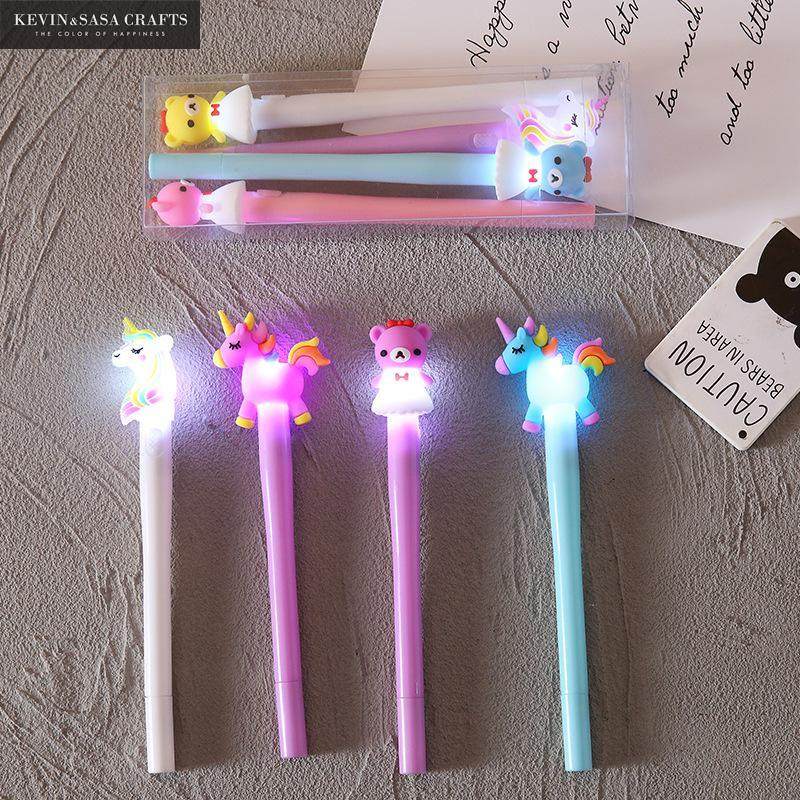 4Pcs/Set Gel Pen nicorn Pen Stationery Kawaii School Supplie - 图0