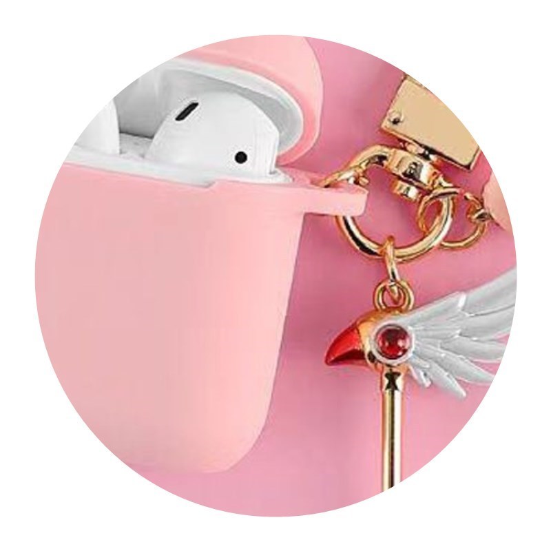 AirPods Case  Air Pods 2 Cover luxury flower Keychain wing g - 图3