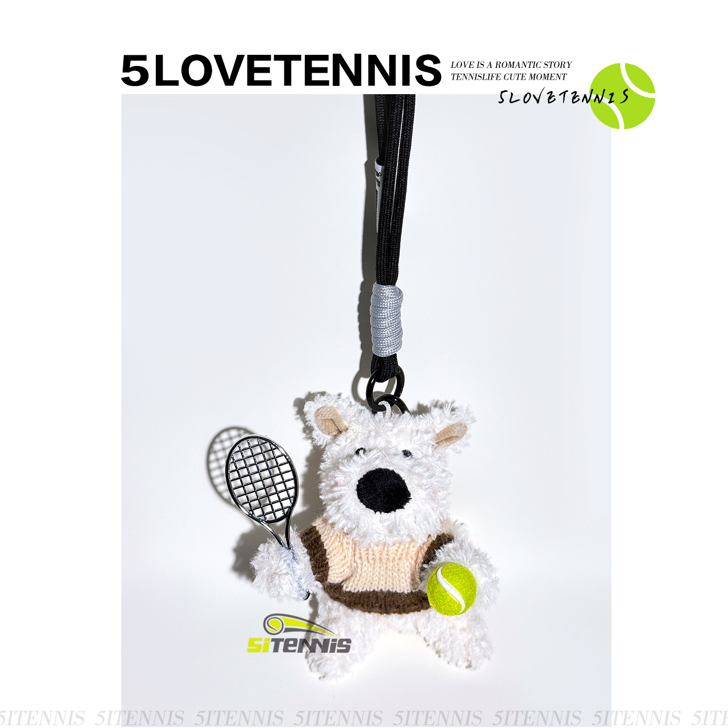 原创设计网球可爱西高地周边挂件毛绒公仔包包装饰钥匙扣奖品礼物,淘宝优惠券,粉丝福利购,淘宝优惠卷