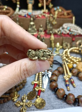 实心黄铜貔貅一对黄铜