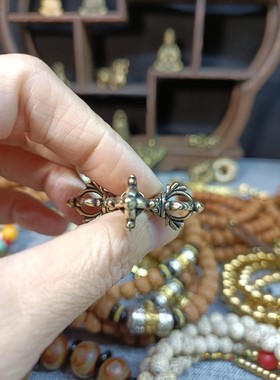 直播间专拍黄铜十字杵吊坠