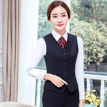 Spring and Autumn Slim Women's Vest Sleeveless Business Suit Vest Suit Vest Versatile Women's Short Style