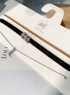 合金链条女小众颈链超值3条装