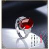 925 sterling silver fashionable adjustable ring chalcedony