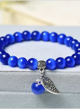 百搭复古时尚女猫眼石手链